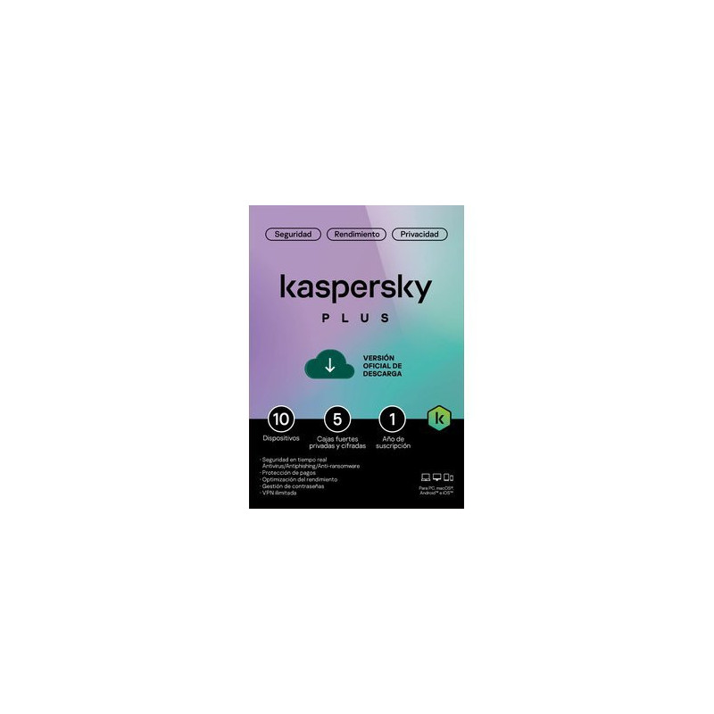 KL1042DDKFS - Kaspersky Plus LatAm 10 Dvc 5 Account KPM 1Y Bs DnP