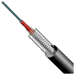 CABLE FO CON 6 FIBRAS MONOMODO G.652D EN TUBO RELLENO DE GEL CHAQUETA PE CINTA DE ACERO CORRUGADO