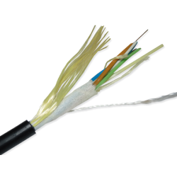 CABLE FO CON 6 FIBRAS MONOMODO G.652.D SUELTAS EN TUBOS RELLENOS DE GEL SPAN HASTA 120M CHAQUETA PE