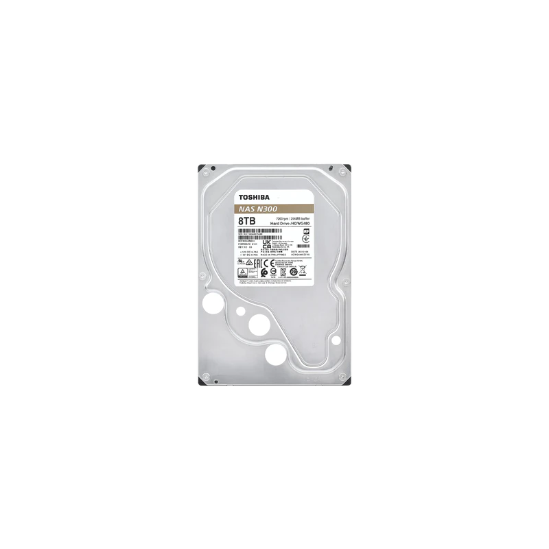 HDD-NTO-1125 - DISCO DURO NAS SATA 3.5 8TB 7200RPM 256MB TOSHIBA N300 HDWG480XZSTA Garantia 3 Años