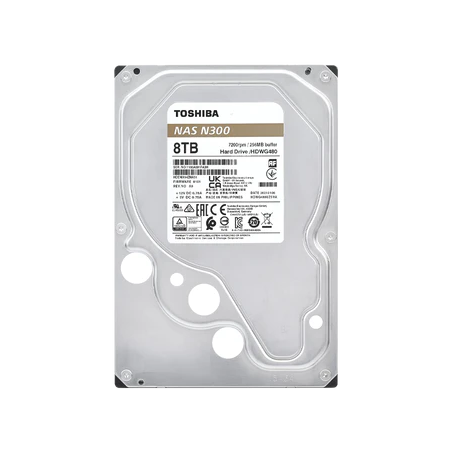 HDD-NTO-1125 - DISCO DURO NAS SATA 3.5 8TB 7200RPM 256MB TOSHIBA N300 HDWG480XZSTA Garantia 3 Años