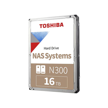 HDD-NTO-1124 - DISCO DURO NAS SATA 3.5 16TB 7200RPM 512MB TOSHIBA N300 HDWG31GXZSTA Garantia 3 Años