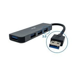 ACC-H2X-0857 - HUB USB 3.0 A 1-PUERTO USB 3.0 Y 3-PUERTOS USB 2.0 XUE® GRIS Garantia 1 Año