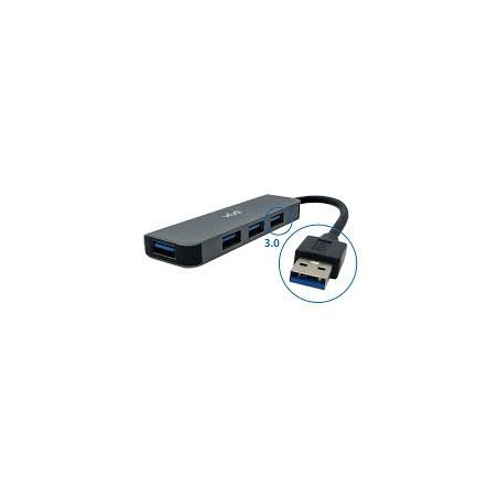 ACC-H2X-0857 - HUB USB 3.0 A 1-PUERTO USB 3.0 Y 3-PUERTOS USB 2.0 XUE® GRIS Garantia 1 Año