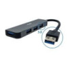 ACC-H2X-0857 - HUB USB 3.0 A 1-PUERTO USB 3.0 Y 3-PUERTOS USB 2.0 XUE® GRIS Garantia 1 Año