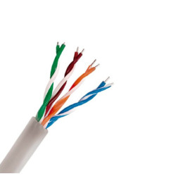 CABLE UTP CAT 5 INTERIOR MULTIFILAR 24AWG 4P*2*0,50 BC100% 75 GRADOS 305MTS CHAQUETA BLANCA ENELINE