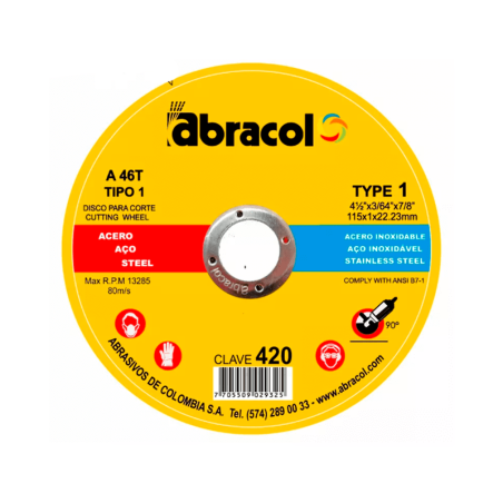 812205869 - Disco para corte fino doble propósito 4.1/2"