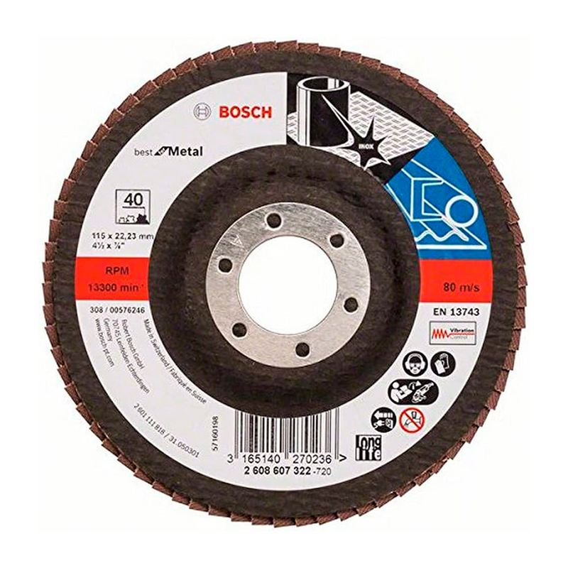 0000004141 - Disco flap recto 4.1/2" grano 40 best metal