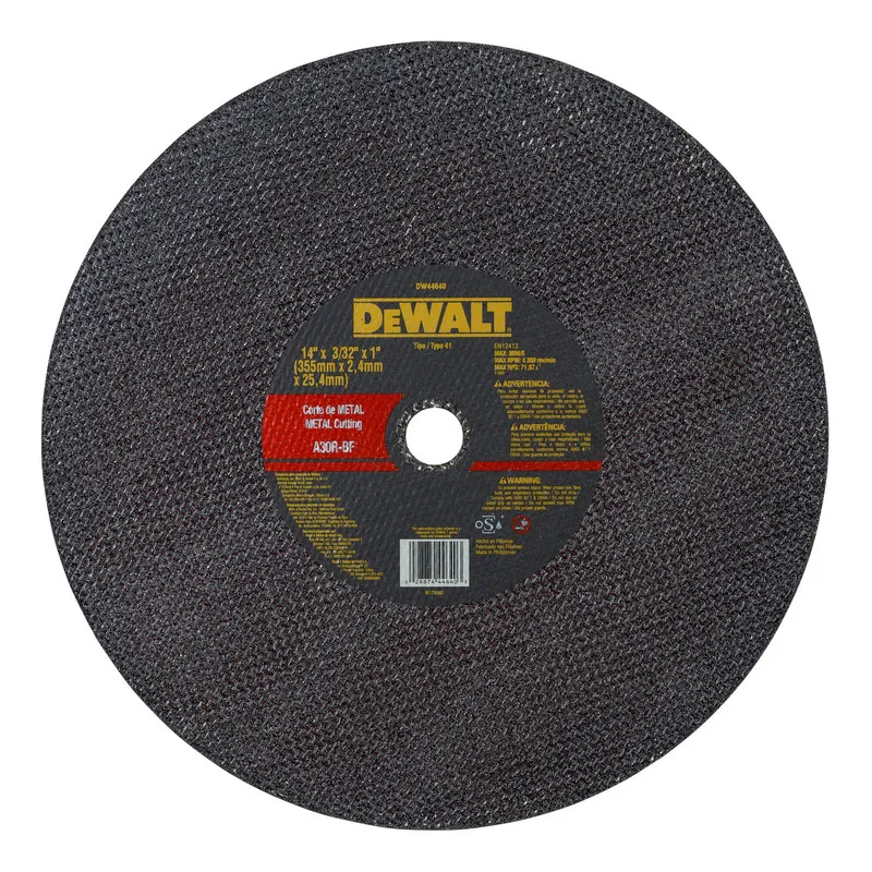 F2Y0101 - Disco Corte Metal Tronzadora 14"X7/64x1"T-1dw44640