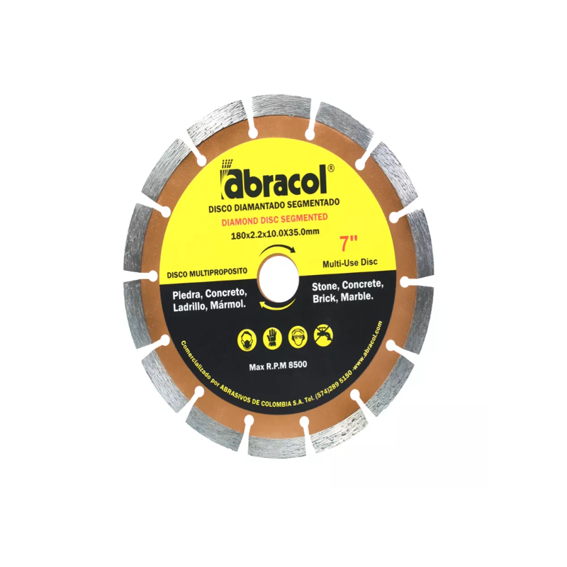 Disco diamantado 7" segmentado Abracol - 812060070