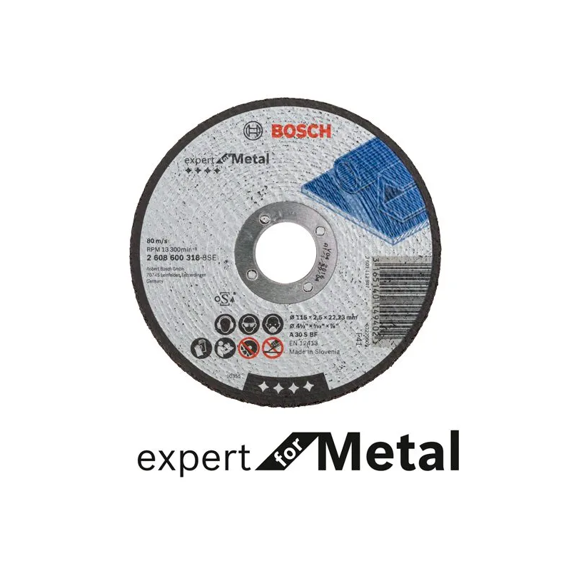 Disco corte metal 4.1/2" x 3/32" x 7/8" expert t-1 - 0000004156