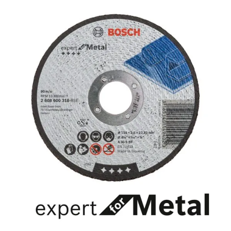 Disco corte metal 4.1/2" x 3/32" x 7/8" expert t-1 - 0000004156