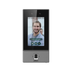 Terminal de control de Acceso FACT, Pantalla táctil LCD 4.3", cámara 2mp, soporta reconocmiento de rostro - DHI-ASI6214S-PW