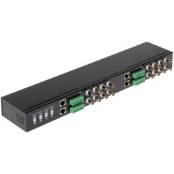 Video Balun de 16 Canales pasivos HDCVI/CVBS/AHD/TVI, 16CH Distancia 720P 400m, 250m 1080P, 200m 4MP Material Metalico