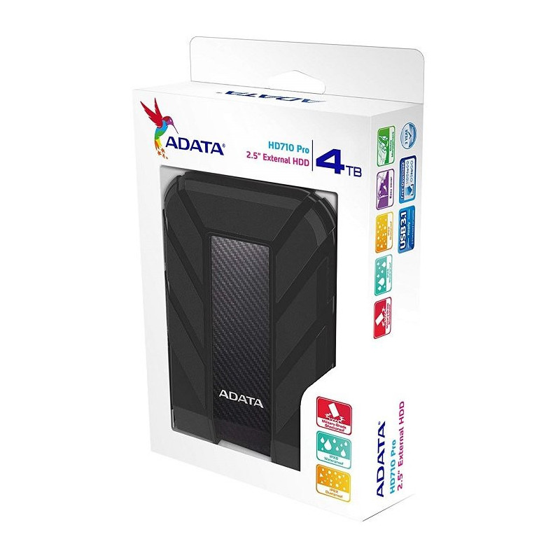 Disco Duro Externo Adata Hd710 4TB Negro - AHD710P-4TU31-CBK