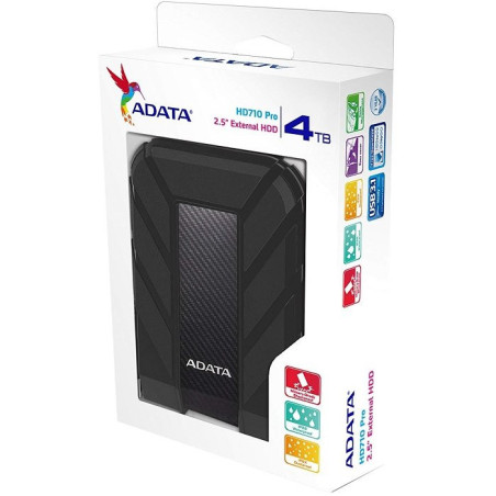 Disco Duro Externo Adata Hd710 4TB Negro - AHD710P-4TU31-CBK