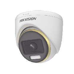 CAMARA TURBO 4K TURRET F2.8mm 0.0005LUX F1.0 24/7 COLORVU LUZ BLANCA 40M 3D DNR 130dB WDR IP67 SEMI METALICA HIKVISION