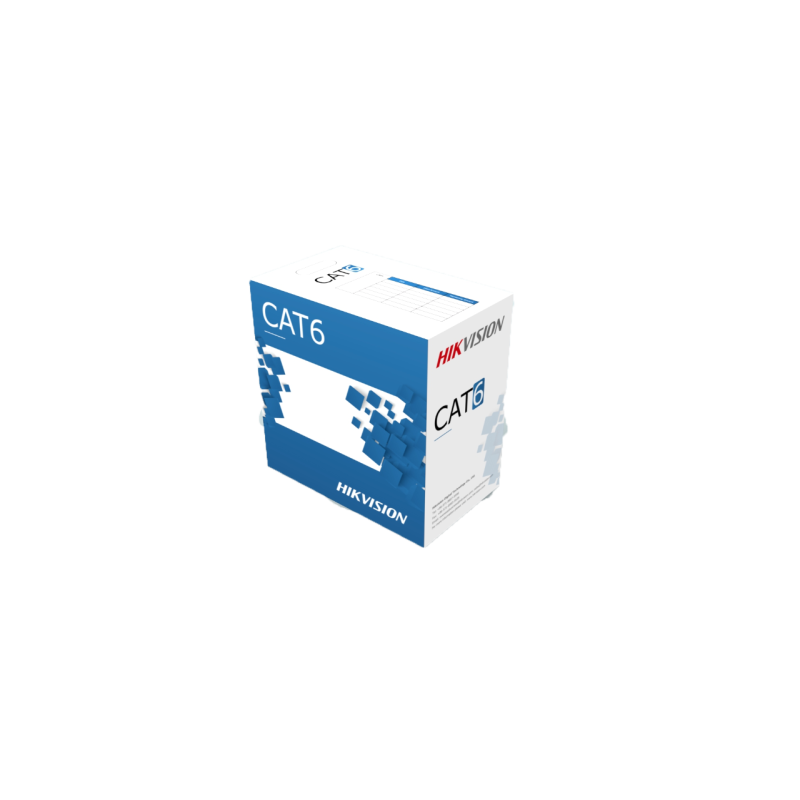 CABLE UTP CAT 6 BLANCO USO REDES Y CCTVCM 23AWG 0.53mm UL HIKVISION X 305 MTS 100% COBRE