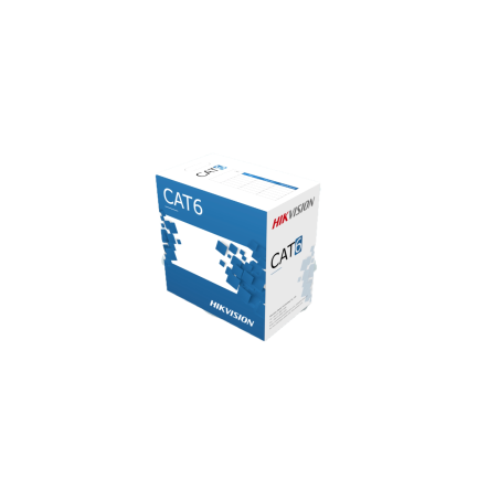 CABLE UTP CAT 6 BLANCO USO REDES Y CCTVCM 23AWG 0.53mm UL HIKVISION X 305 MTS 100% COBRE