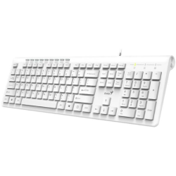 31310010403 Teclado Genius Slimstar 230 Blanco Alámbrico