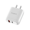 OCW-A94D+L53-WHITE Adaptador Cargador Rápido De 2 Puertos Oraimo kit US OCW-E94D + Cable L53 White LAT