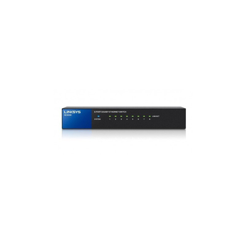 Switch Linksys Gigabit Ethernet Plug and Play 8-Port SE3008