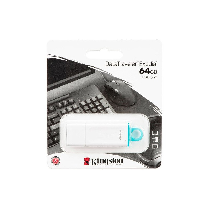 KC-U2G64-5R USB 64 GB DTX EXODIA BLANCA