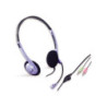 31710037100 Audífono Diadema Genius HS-02B 2 Plug 3.5mm Azul-Negro