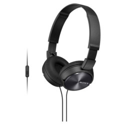 AudífonosDE Diadema Sony con microfono MDR-ZX110AP Negro diseño plegable giratorio, diafragma 30 mm cable de 1.2m