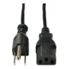 Cable Star Tec De Poder 1,8Mts (6Ft) Negro Blister TCP6BL