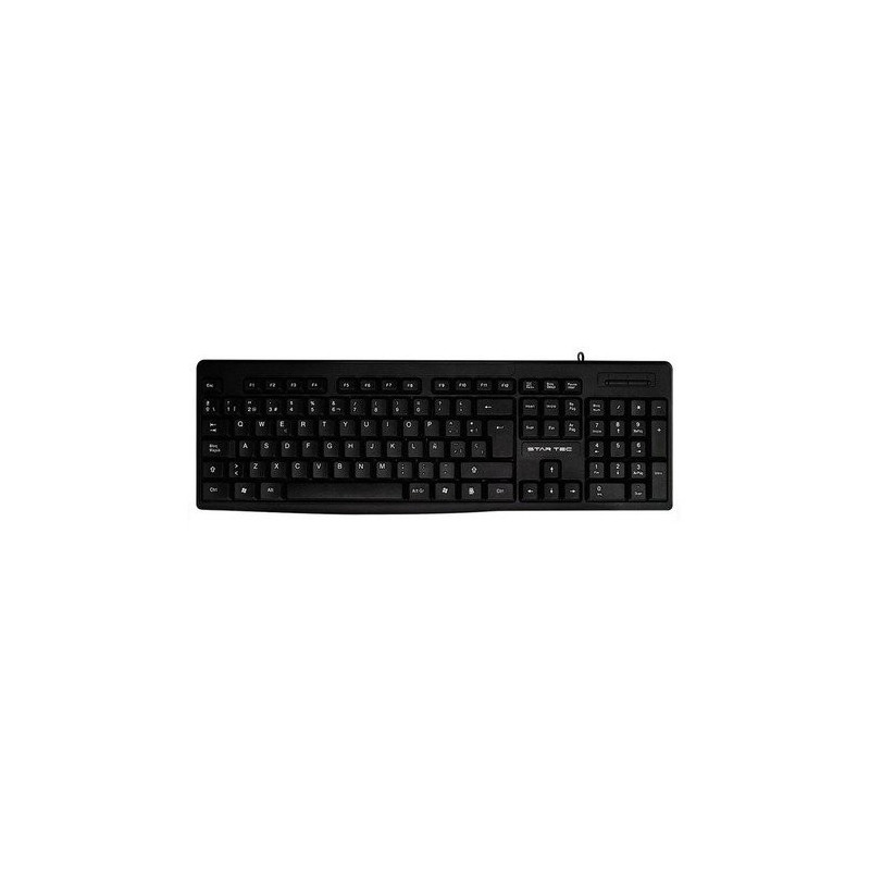 Teclado Almbrico Star Tec St-Kb-031 Negro Resistente a Derrames