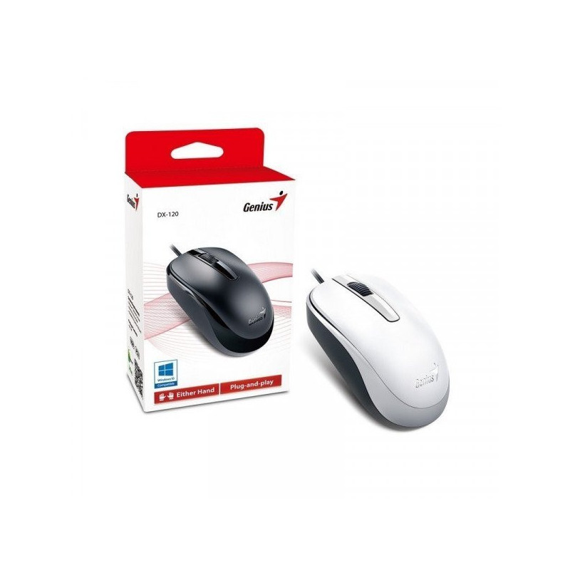 31010105103 Mouse Genius DX-120 USB Alambrico Blanco
