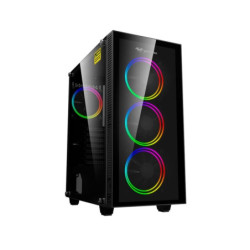Chasis Wattana Obruks Wa-Ch-3603 Negro + 4 Ventiladores Gmx-12-Dbb Argb