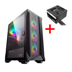 Chasis Wattana Vortlog Wa-Ch-3608 Negro + 4 Ventiladores Argb + Fuente Certificada de 600W 80+ White Thermaltake