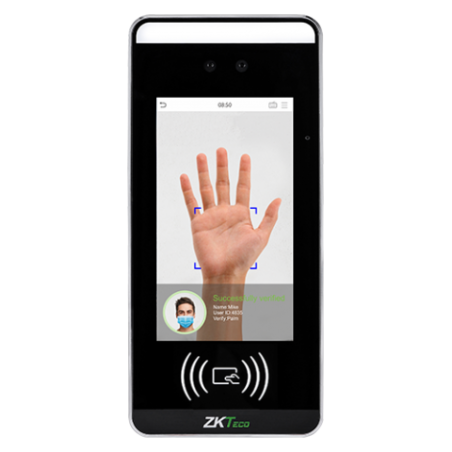 SPEEDFACEV5L-RFID-WIFI - TERMINAL DE CONTROL DE ACCESO T&A 5" LCD, 6000 ROSTROS 3000 PALMAS 10000 TARJETAS ID 125KHZ WIFI