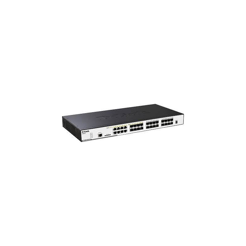 DGS312024 Switch Gigabit capa 2 administrable de 24 puertos con puertos SFP para fibra óptica