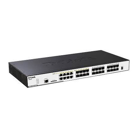 DGS312024 Switch Gigabit capa 2 administrable de 24 puertos con puertos SFP para fibra óptica