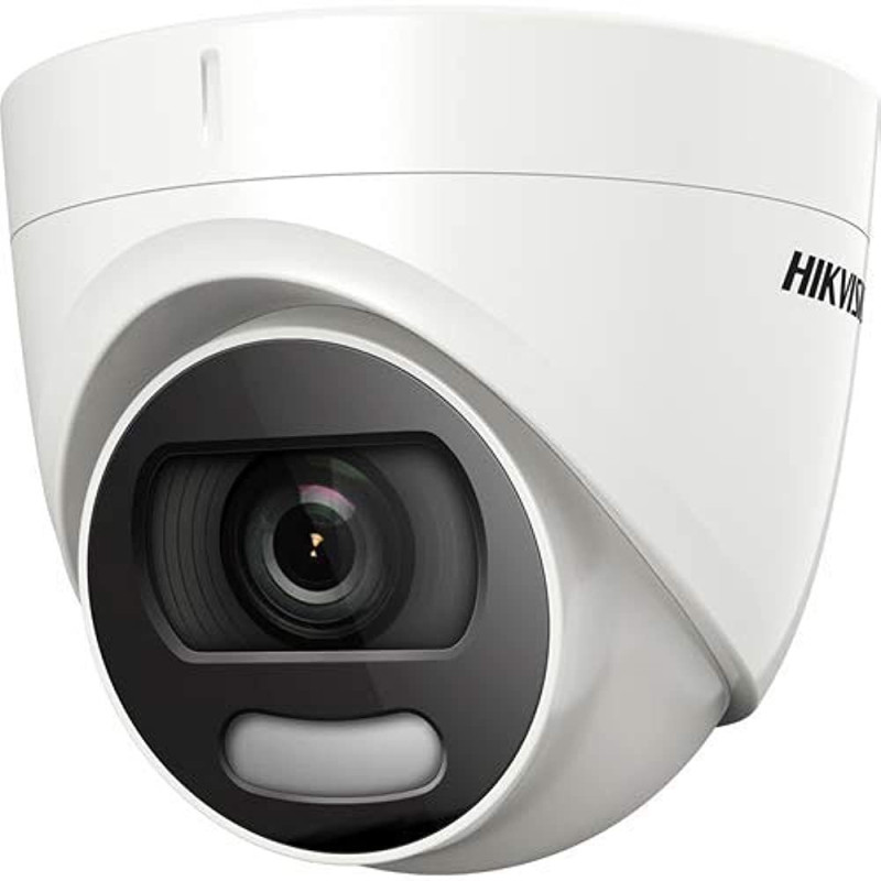 CAMARA TURBO 1080P TURRET F3.6mm 0.0005LUX F1.0 24/7 COLORVU LUZ BLANCA 20M 3D DNR IP67 SEMI METALICA HIKVISION