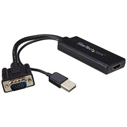 VGA2HDU VGA to HDMI Adapter with USB Audio Power Portable VGA to HDMI Converter 1080p
