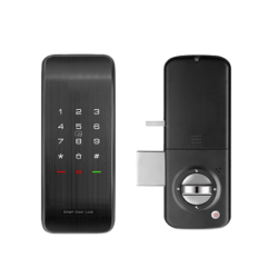 R6-5 - CERRADURA INTELIGENTE ALEACIÓN ALUMINIO LECTOR HUELLA TARJETA MF TECLADO BLUETOOTH APP LLAVE NEGRO