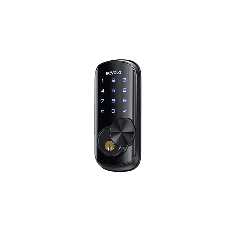 WFP01 - CERRADURA INTELIGENTE DE CERROJO CON WIFI TECLADO NUMERICO LLAVE Y APP NEGRO