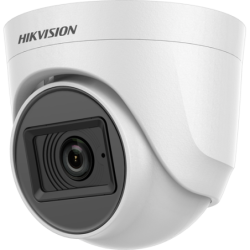 CAMARA TURBO 5MP TURRET MICROFONO INCORPORADO AUDIO COAXIAL 2.8MM 0.01 Lux/ F1.2 DNR EXIR 2.0 Smart IR 30m IR METALICA HIKVISION