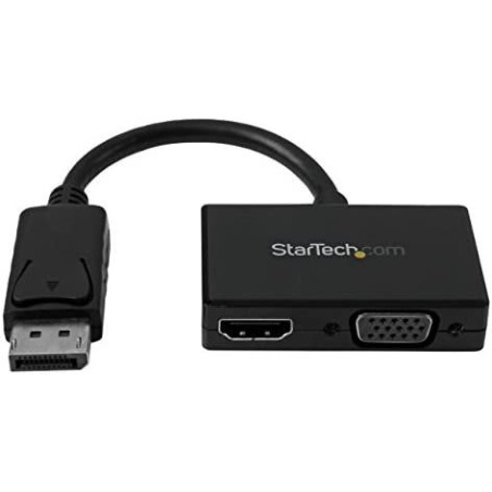 DP2HDVGA Travel A/V adapter: 2-in-1 DisplayPort to HDMI or VGA - DP to HDMI or VGA adapter with compact & lightweight for
