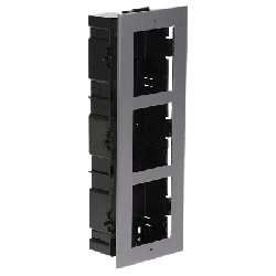 BASE DE 3 ESPACIOS PARA EMPOTRAR MÓDULOS DE VIDEOPORTEROS HIKVISION