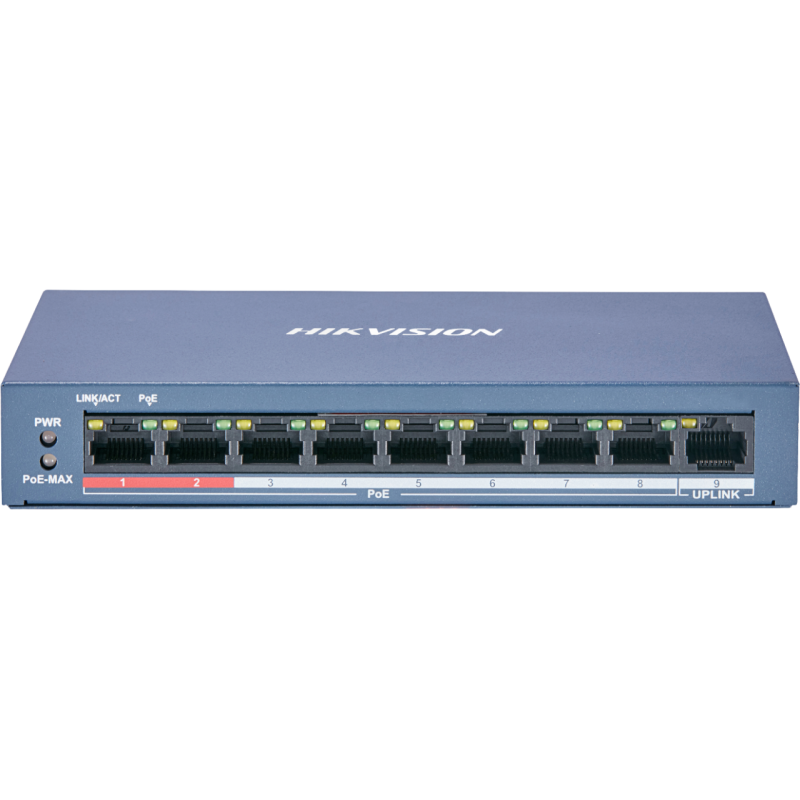 L2 9 PUERTOS 8/ 100 Mbps POE y 1/100 Mbps Ethernet POE 115W METALICO