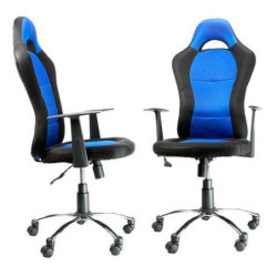 Silla de escritorio con respaldo alto estilo deportivo Color: Azul y negro Capacidad máxima de carga : 110kg