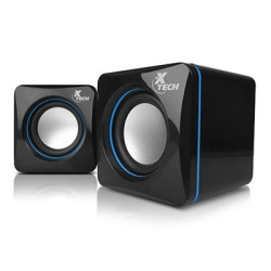 Xtech Miniparlantes estéreo con alimentación USB y cable de 3,5mm XTS-110