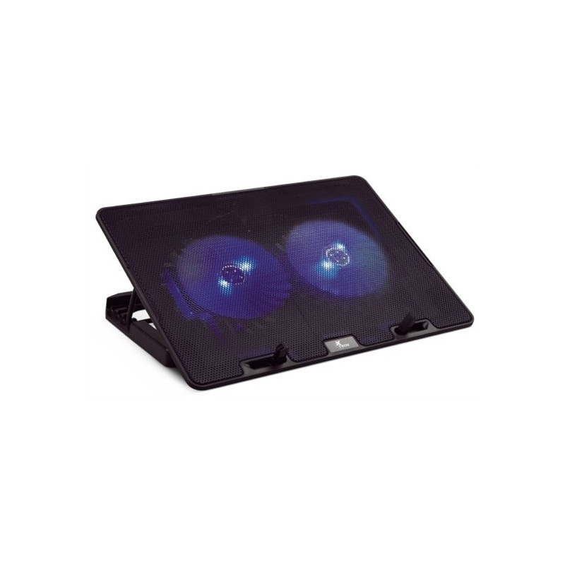 Xtech Base de enfriamiento para computadora portátil hasta 15,6 pulgadas con alimentación USB