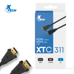 Xtech Cable con conector HDMI macho a HDMI macho Resolución : Hasta 3840x2160p Longitud : 1,8m
