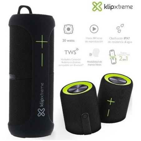 KX 2 in 1 Portable Bluetooth speaker TWS true wireless stereo 20W 14Hrs. IPX7